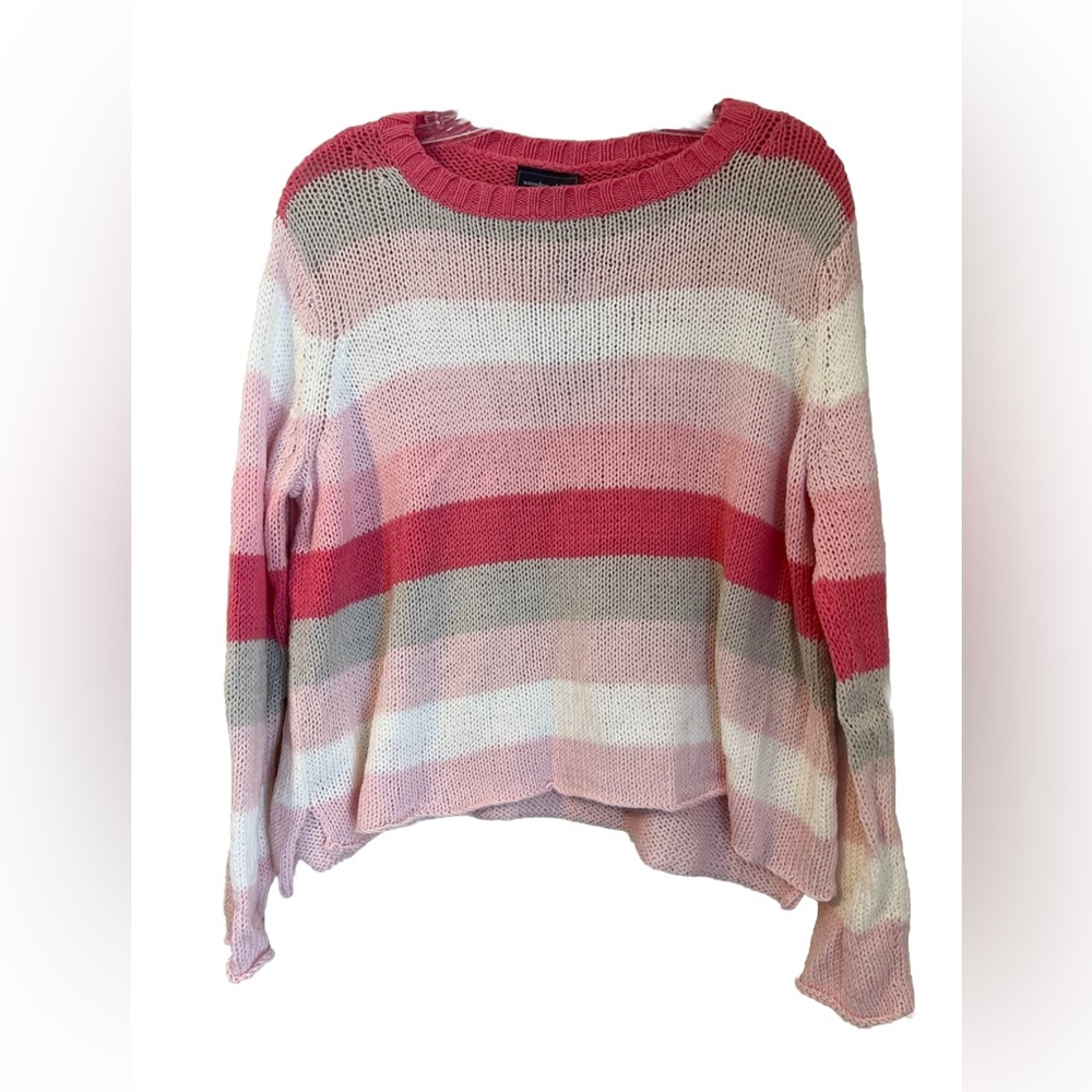 Wooden Ships Paola Buendia NWT Flower Market Cotton Crew Sweater Women’s XS pink